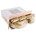 IOOOOO 150 Pieces Gold Plastic Plates, Silverware and Gold Disposable Cups, Lace Design Plates Includes 25 Dinner Plates 10.25