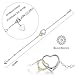 Billie Bijoux 925 Sterling Silver Gold Plated Double Open Heart Charm Ankle Bracelet Ideal Gifts for Women Mother's Day