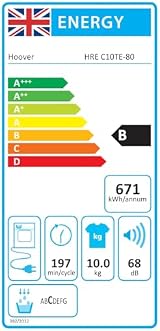 Hoover H-Dry 350 HRE C10TE-80 Condenser Tumble Dryer 10 kg White view 7