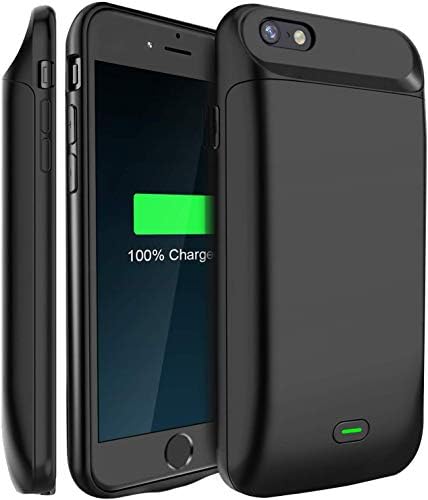 Battery Case, Available for 4.7'' iPhone 8/7/6s/6 , LoHi 5000mAh Ultra Slim Extended Battery Rechargeable Protective Portable Charger Support Headphones (Black)