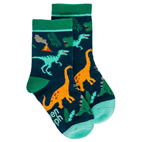 Stephen Joseph unisex baby Crew Socks, Dino, Small US