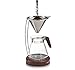 Osaka Pour-Over Coffee Dripper with Wood Stand - Full Brewing Set for a Homemade Pourover - 20oz. Capacity. 