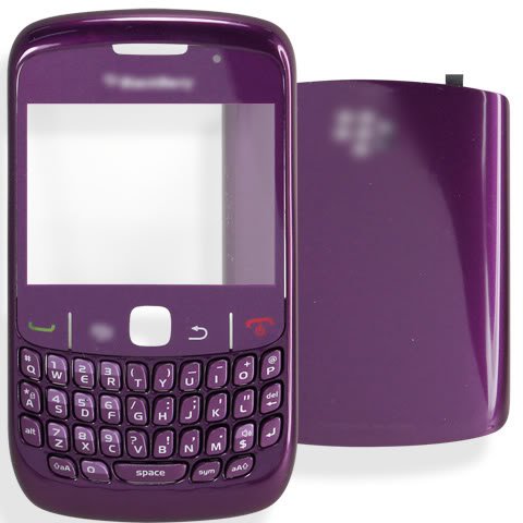 [DARK PURPLE] Original OEM Genuine Housing Case Bezel Faceplate Panel Fascia Plate Frame+QWERTY Keyboard+Keypad Button Buttons Key Keys+Battery Back Cover Door+Len Lens FOR BlackBerry Curve 8520 - Thumbnail 4