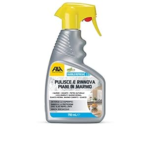 Marmer Refesh, reinigingsspray voor marmer, kwarts, graniet, reinigt en vernieuwt de bescherming van de keuken, 750 ml