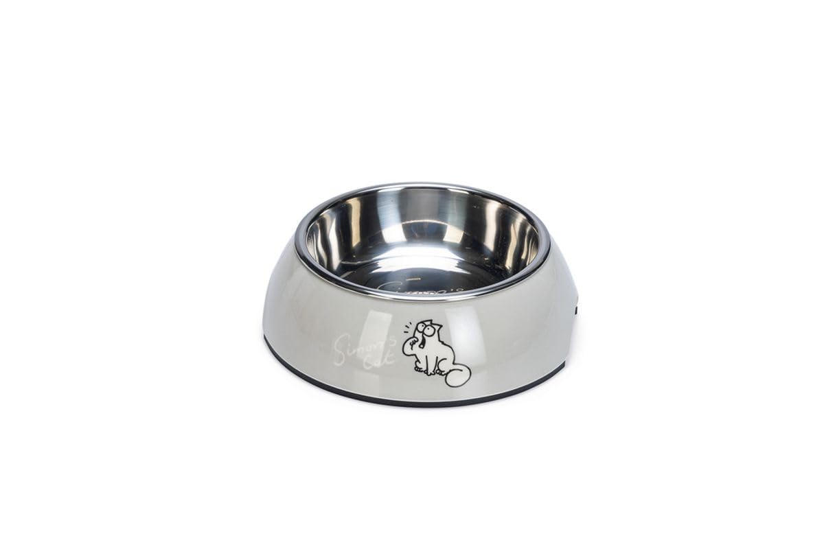 Simons Cat Bowl, Plastic, Light Grey, 160 ml, 14 x 14 x 4.5 cm