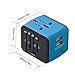 Universal World Travel Adapter with 2.4A Dual USB Ports for UK, US, AU, Europe& Asia 150+ International Countries All in One Plug Adapter USB Power Adapter for All USB Devices(Progreen)