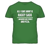 All I Care About is Hacky Sack Sports T Shirt L Irish Green