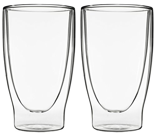 Teeset: 2x 400ml lang + 2x BIO-Tee "Well Being" - doppelwandige Gläser / Thermogläser mit Schwebe-Effekt / 2x BIO Teebeutel Kräutertee, Moringa, Ingwer … / DUOS-SET by Feelino – Bild 4