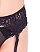 Mio Classic Lovely Daisy Black Lace Garter Belt Suspender Belt PPP-11 Sml