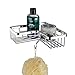 Better Living Products 11250 Bath Boutique Corner Shower Basket, Chrome, 8-Inch