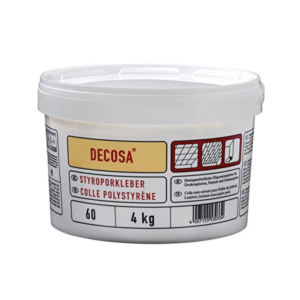 DECOSA Styroporkleber, weiß, 1 Eimer à 4 kg