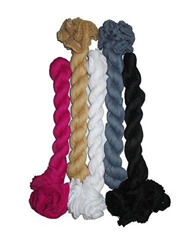 aurima women's chiffon kiwi dupattas with dana lace (multicolour,free size) - combo of 5