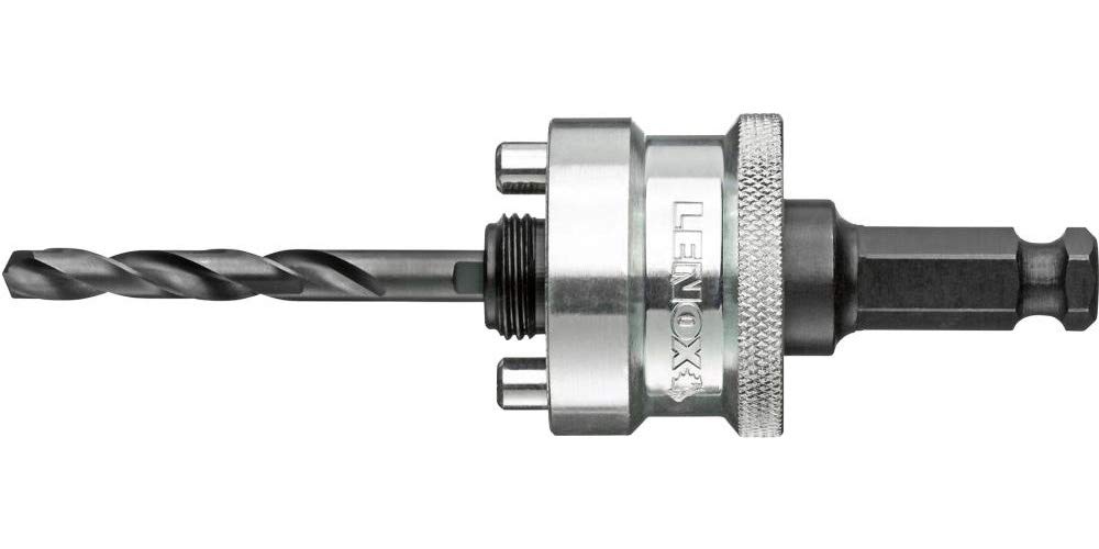 Lenox 1768812 Snap-Back Arbor "Quick-Change" with Centre Drill, 0 V, Silver/Black, 14-30/9.5 mm