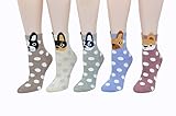 MpingT Women Girl's Lovely Cat Cartoon Pattern Casual Cotton Crew Floor Socks