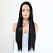 QD-Udreamy Long Straight Synthetic Lace Front Wigs Heat Resistant Glueless Synthetic Lace Front Wigs (Lace Front Wig, Black)