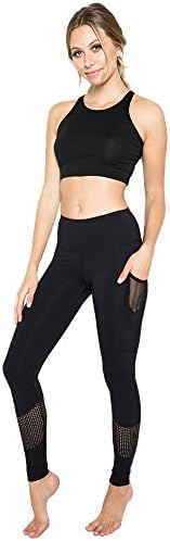 Women's Yoga Crop Plain Top (medium, black)
