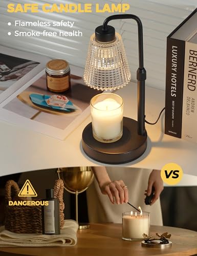 GODONLIF Candle Warmer Lamp with Timer, Birthday Gifts for Women Home Decor | 24h Cycle Timer Dimmable Wax Melt Warmer with 2 Bulbs, Fall Decor for Home Living Room Halloween Decorations Gifts for Mom