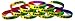 TheAwristocrat_USA COMPANY_1 Dozen Multi-Pack Rainbow (Blank) Wristbands Silicone Rubber Bracelets (Small 7