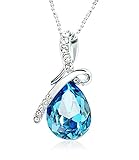 Hot Women Silver Plated Crystal Drop Pendant Necklace Fashion Jewelry