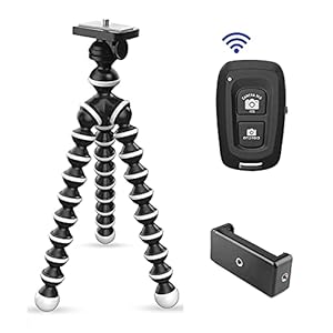 Tygot Gorilla Tripod/Mini 33 CM (13 Inch) Tripod for Mobile Phone with Phone Mount & Remote | Flexible Gorilla Stand for…
