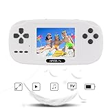 Rongyuxuan Handheld Game Console, Portable Gaming Console 2.8”LCD PVP Plus Game Player Handheld Game Console with 168 Classic Games, USB Charge Birthday for Children