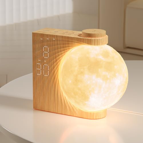 RETEYUNG Moon Lamp Alarm Clock