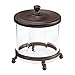 mDesign Traditional Bathroom Vanity Canister Jar for Cotton Balls, Swabs, Cosmetic Pads - Bronze/Clear