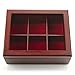 Tea Box - Luxury Wooden Tea Bag Organizer from The Apace Premier Collection - 6 Compartment Tea Storage Chest Container - Elegantly Handmade w/Scratch Resistant Window
