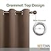 NICETOWN Blackout Window Curtains and Drapes for Kitchen, Window Treatment Thermal Insulated Solid Grommet Blackout Drapery Panels (Set of 2, 34 by 45 inches, Cappuccino)