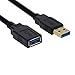 WestCowboy USB 3.0 Extension Cable 15FT, SuperSpeed USB3.0 Extender Cord A Male to A Female for Paystation, Xbox, Hard Drive, USB Flash Drive, Mouse,Keyboard, Card Reader, etc(Black) (15FT)
