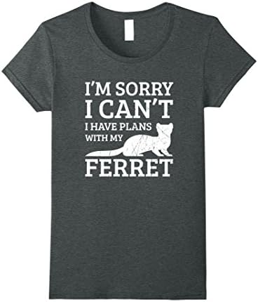 Womens I Can't I Have Plans With My Ferret Shirt. Ferret Lover Gift Medium Dark Heather