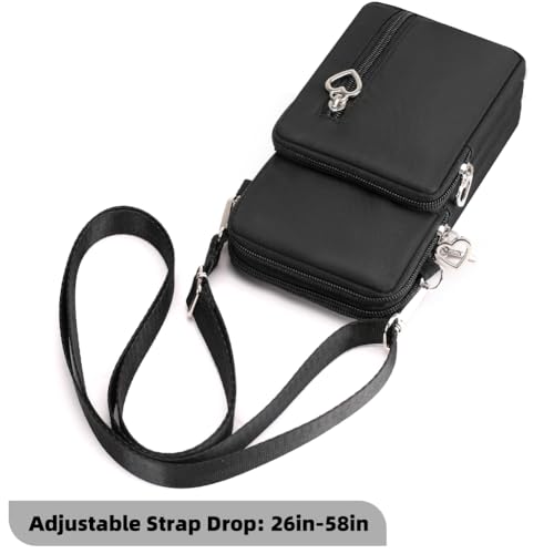 JANKS Small Crossbody Bag for Women - Mini Phone Purses with Crossbody Strap and Wallet - Nylon Arm Bag
