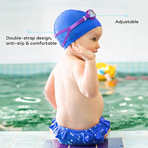 JATEKA Gafas de Natación para Niños, Adecuadas y Cómodas Gafas de Natación con Clip de Nariz Enchufe de Oído, Antiniebla Sin Fugas Gafas Natación Ajustable para Niños de 4 a 14 Años