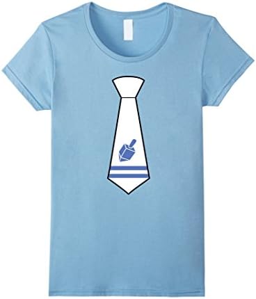 Womens Fun Necktie Hanukkah T Shirt Cute Gift for Boys Men Small Baby Blue