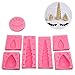 7 Pcs DIY Unicorn Silicone Mold with Unicorn Horn Ears and Eyelash Mould for Cake Fondant Chocolates Cupcake Toppers