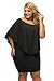 Sidefeel Womens Black Dresses Off Shoulder Ruffles Night Club Bodycon Mini Dress XX-Large