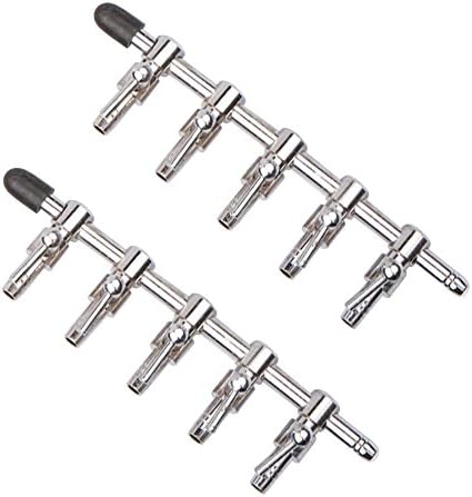 Rely2016 Stainless Steel 5 Way Aquarium Fish Air Flow Distributor Splitter Control Lever Pump Valve (Pack of 2)