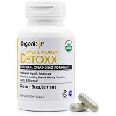 Organixx Kidney &amp; Liver Support Cleanse, Milk Thistle Reishi, 60cp | Milk Thistle silymarin &amp; Reishi Mushroom, supports liver detox, kidney health, digestive wellness &amp; sleep quality