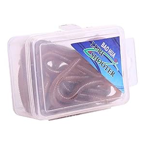 Tbest Attrape-appats De Pêche Doux Aux Vers Rouges De Vers De Terre ， Power Honey Worms, Paquet De 2