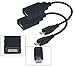 SaiTech IT (2 Pack Micro USB 2.0 OTG Cable for Mobile Phones - USB A Female to Micro USB B 5 Pin Male Adapter Cable
