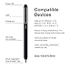Stylus Pen Capacitive Rechargeable Pen for All Apple iPad/iPhone/iPad Mini/iPad Air/iPhone Compatible with Samsung Note 5/Note 8/S7/S8,HTC, Google, LG Tablets and Smart Phones(4 ReplaceableTips)-black