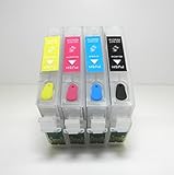 EMPTY set of T127 127 refillable ink cartridges for Epson stylus NX530 NX625 WorkForce WF-3520 WF-3540 WF-7510 WF-7520 WF-7010 NX530 545 630 633 AIO printers