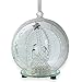 BANBERRY DESIGNS Holy Family Nativity LED Glass Globe Christmas Tree Ornament - Color Changing Lights - Clear Glass with Hand Painted Glitter Snowflakes - 5 Inch Diameter
