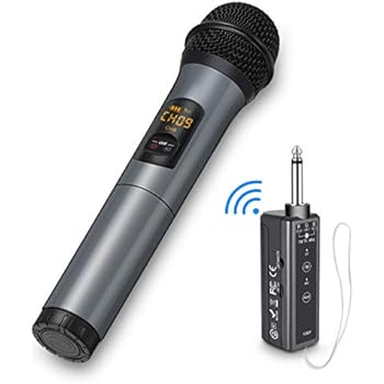 Wireless Microphone 10 Channel Uhf Wireless Bluetooth Microphone System Dynamic Handheld Cordless Mic With Rechargeable Receiver For
