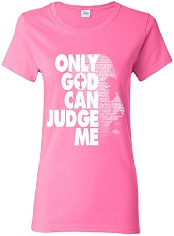 Lifestyle39 Tupac Women's Shirts 2Pac Shakur Shirt Tupac Only God Can Judge Me Thug Life Shirts Azalea Pink Medium