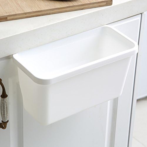 Kitchen waste bins,Plastic Cupboard door hanging type Debris pail Table Storage box-E