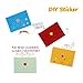 140 Pack Colorful Envelopes-Umikk 4.5 x 3.2 Inch Small Colored Envelopes with 6 Sheet Adhesive Stickers, Mini Envelopes Gift Card Multi Colored Envelopes Pocket Envelopes Bulk