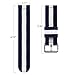 MoKo 18mm Watch Band, Fine Woven Nylon Adjustable Replacement Strap for 18mm Sport Strap, Blue & White
