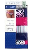 Lizwear Women's 6 Pack Cotton Bikini Underwear PARTY DOT MEDIUM SIZE 6