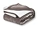 Pembrook Super Soft and Warm Reversible Plush Coral Micro with Sherpa Shearling Lining, (51 X 63 inches) Fleece Blanket, Gray